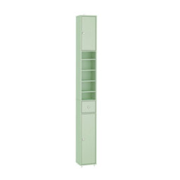 Sobuy Bzr34-Ii-Gr,tall Bathroom Storage Cabinet - Slim Bathroom Unit,compact Bathroom Furniture,light Green,w20Xd20Xh180 - thumbnail 1