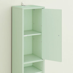 Sobuy Bzr34-Ii-Gr,tall Bathroom Storage Cabinet - Slim Bathroom Unit,compact Bathroom Furniture,light Green,w20Xd20Xh180 - thumbnail 9
