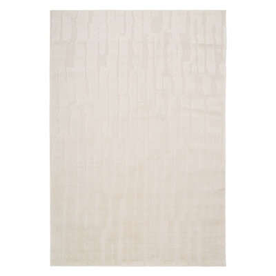 Loomed Cream Beige Living Velvety Soft Rug 80X150Cm - image 1