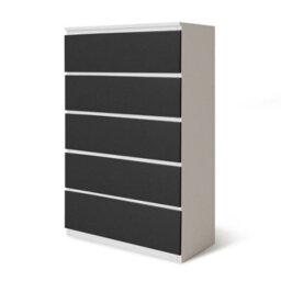 Urbn-Living Urbnliving 89Cm Height 4 Black Drawer Skagen Grey Wooden Bedroom Chest Cabinet No Handle Storage Cupboard - thumbnail 2