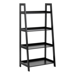 Wyld Haus Florence Black Step Ladder Bookcase 4-Shelf Freestanding - thumbnail 3