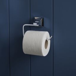 Heritage Lavington Gloss Polished Chrome Effect Wall-Mounted Toilet Roll Holder (H)145mm (W)150mm - thumbnail 4