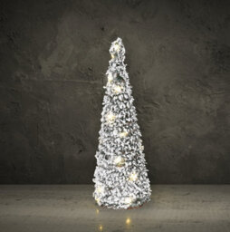 Urbn-Living Urbnliving 80Cm Led Light Up Christmas Tree Cone Pyramids Glitter Fairy Green Snow With Glitter Colour - thumbnail 1