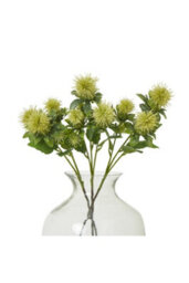 Vibrant Green Safflower Spray For Elegant Floral Decor - thumbnail 3