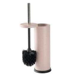 Harbour Housewares 2X Matt Pink Toilet Brushes With Holder Round Brush With Non Slip Base Rust Resistant Toilet Cleaning Brush Set - thumbnail 5