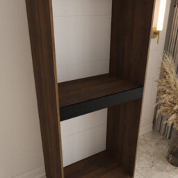 Arten Tempo 160Cm Oak Walnut Dual Wardrobe Set With Warm Hinged Storage - thumbnail 4