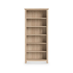 Farro Washed Oak 6 Tier Large Bookcase - By Roseland Furniture - thumbnail 3