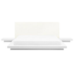 Beliani Bed Zen 180 X 200 Cm (Eu Super King) White