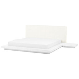Beliani Bed Zen 180 X 200 Cm (Eu Super King) White - thumbnail 4
