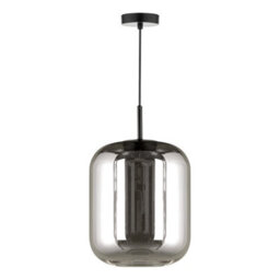 DAR Jurek Pendant Satin Black And Smoked Glass Led - thumbnail 2
