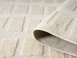 Isabella Living Room Area Rugs - Embossed Cobble Design Cream 160Cm X 230Cm - thumbnail 3