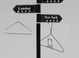 Aspect Furniture City's: Free Standing Coat Rack Stand/black -With 5 Swivel City's Hangers - thumbnail 5
