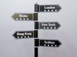Aspect Furniture City's: Free Standing Coat Rack Stand/black -With 5 Swivel City's Hangers - thumbnail 3