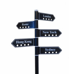 Aspect Furniture City's: Free Standing Coat Rack Stand/black -With 5 Swivel City's Hangers - thumbnail 2