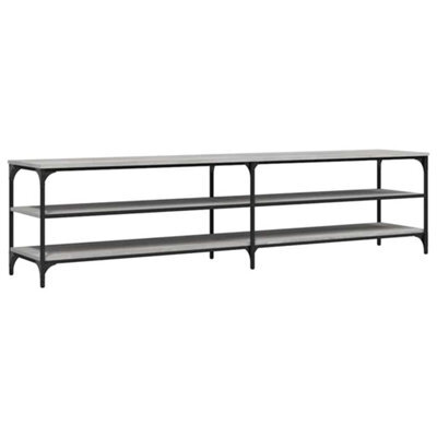 Berkfield Durable Tv Cabinet Grey Sonoma 200X30X50 Cm Engineered Wood And Metal - image 1