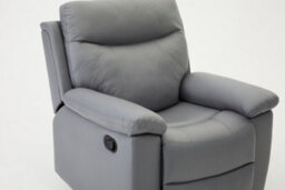 Home Detail Theo High Back Recliner Armchair Grey Pu Faux Leather - thumbnail 9