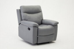 Home Detail Theo High Back Recliner Armchair Grey Pu Faux Leather - thumbnail 5