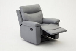 Home Detail Theo High Back Recliner Armchair Grey Pu Faux Leather - thumbnail 6