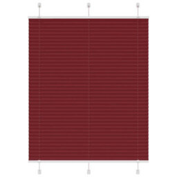 Berkfield Pleated Blind Bordeaux Red 110X150 Cm Fabric Width 109.4 Cm Polyester - thumbnail 1