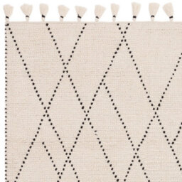 Cream Easy To Clean Geometric Modern , Wool Rug For Living Room, Bedroom - 120Cm X 170Cm - thumbnail 5