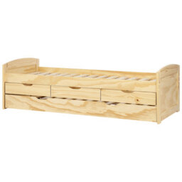 Beliani Trundle Bed Pine Wood Petiville 90 X 200 Cm (Eu Single) Light Brown - thumbnail 8