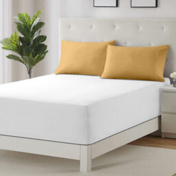 Ameha Pillowcase Pair Ochre Microfiber Pillowcase-Soft Envelope Closure Pillowcase, Machine Washable Bedding Pillow Cover 50X75Cm - thumbnail 6