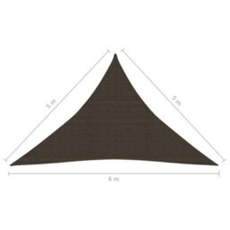 Berkfield Sunshade Sail 160 G/m2 Brown 5X5X6 M Hdpe - thumbnail 6
