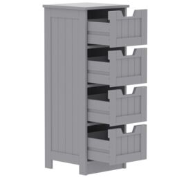 Lassic Hayle Matt Grey Bathroom Drawer Cabinet (H) 810mm (W) 300mm (D) 30Cm - thumbnail 2