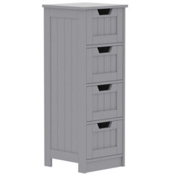 Lassic Hayle Matt Grey Bathroom Drawer Cabinet (H) 810mm (W) 300mm (D) 30Cm - thumbnail 1