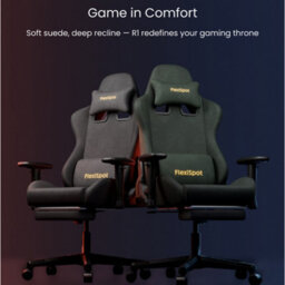 Flexispot Adjustable Reclining Gaming Chair With Footrest In Forest Green - thumbnail 2