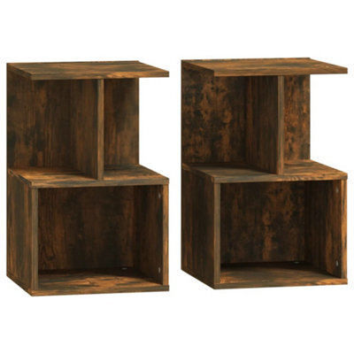 Berkfield Elegant Bedside Cabinets 2 Pcs Smoked Oak 35X35X55 Cm Engineered Wood - image 1
