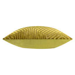 Paoletti Evoke Cut Velvet Polyester Filled Cushion, Olive, 55 X 55Cm - thumbnail 3