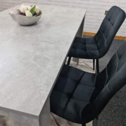 Kosy Koala Grey Kitchen Dining Table, 2 Black Tufted Velvet Chairs And 1 Bench Dining Set - thumbnail 8