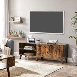 Songmics Vasagle Tv Cabinet For Tvs Up To 60 Inches, Tv Stand With 2 Doors, Adjustable Shelves, Tv Table, For Living Room, Dinning Room - thumbnail 2