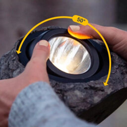 Xample Koda Solar Led Rock Spotlights 2 Pack, 25 Lumen Each, Warm & Cool White, Weather Resistant Garden Lights With Solar Panel - thumbnail 3