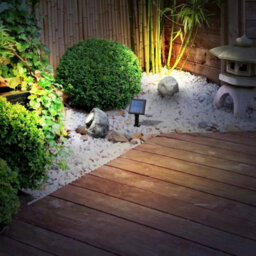 Xample Koda Solar Led Rock Spotlights 2 Pack, 25 Lumen Each, Warm & Cool White, Weather Resistant Garden Lights With Solar Panel - thumbnail 4