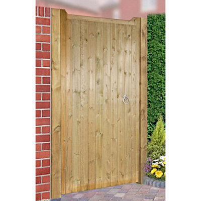 Cannock Gates Drayton Square Top Mid High Single Gate - Pressure Treated Scandinavian Redwood - W750 X H1500 mm - image 1