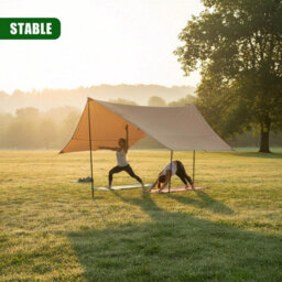 Geezy Camping Canopy Tarp Kit Portable Rain Fly Waterproof Sun Shade Hammock Cover - thumbnail 7