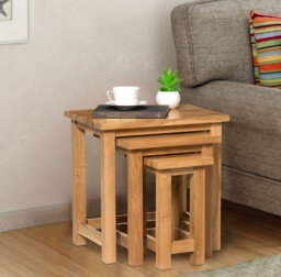 Hallowood Furniture Waverly Oak Nest Of 3 Tables