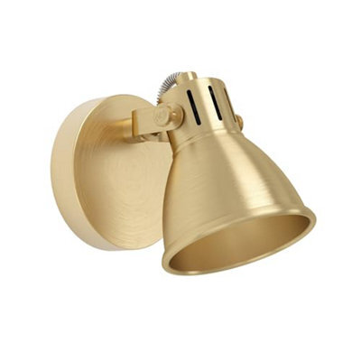 Eglo Led Wall Light Seras, Indoor Lamp With Adjustable Spot, Living Room And Hallway Lighting Fixture Made Of Metal In Brushed