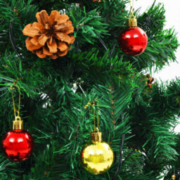 Berkfield Artificial Christmas Tree With Baubles And Leds Green 180 Cm - thumbnail 7