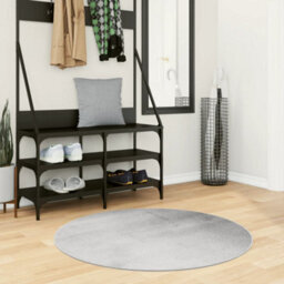 Berkfield Rug Iza Short Pile Scandinavian Look Grey Size  100 Cm - thumbnail 1