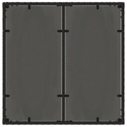 Berkfield Garden Table With Glass Top Black 90X90X75 Cm Poly Rattan - thumbnail 7
