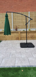Signature Weave 3M Banana Cantilever Parasol Sun Shade Umbrella Green Canopy - thumbnail 5