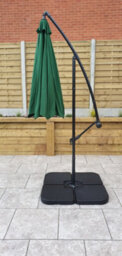 Signature Weave 3M Banana Cantilever Parasol Sun Shade Umbrella Green Canopy - thumbnail 6