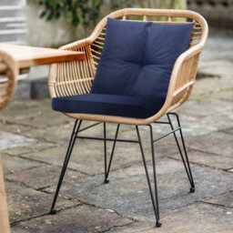 Thehotsale 2Pcs Outdoor Tear Resistant Deep Seat And Backrest Cushion Set For Patio Furniture, Chair Couch Swing In Dark Blue - thumbnail 4
