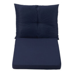 Thehotsale 2Pcs Outdoor Tear Resistant Deep Seat And Backrest Cushion Set For Patio Furniture, Chair Couch Swing In Dark Blue - thumbnail 1