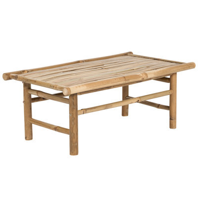 Beliani Garden Coffee Table Todi 45 Cm 80 Cm Bamboo Brown - image 1