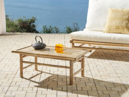 Beliani Garden Coffee Table Todi 45 Cm 80 Cm Bamboo Brown - thumbnail 2