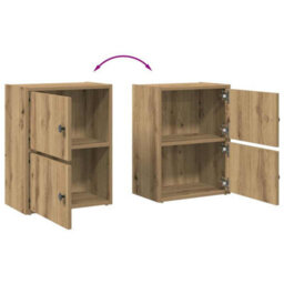 Berkfield Bookcase Artisan Oak 40X24X52 Cm Engineered Wood - thumbnail 8